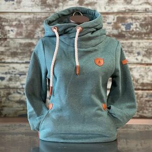 Teal Naketano Hoodie with Rope Drawstrings